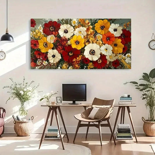 Vibrant Mixed Colors Nature Wall Art Canvas Office Home Room Framed 120x60cm