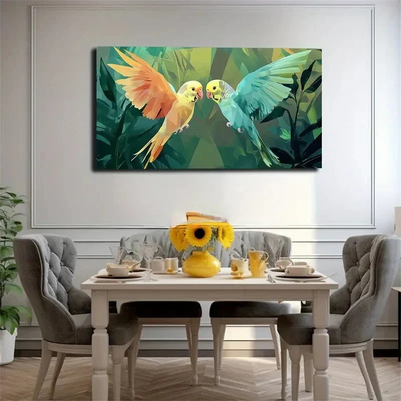 Minimalist Vibrant Colorful Wall Art Canvas Office Home Room Framed 80x45cm