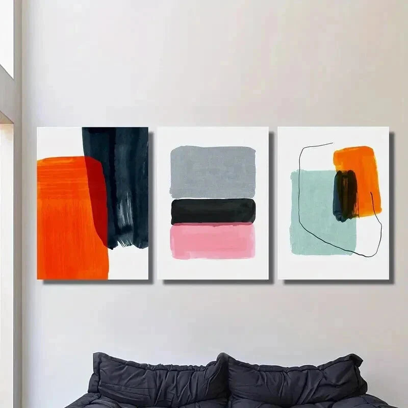 3pcs Modern Minimalist Nordic Niche Luxury Wall Art Set Canvas Framed 40x60cm - High Quality Print 100% Australian Made Wall Canvas Ready to Hang