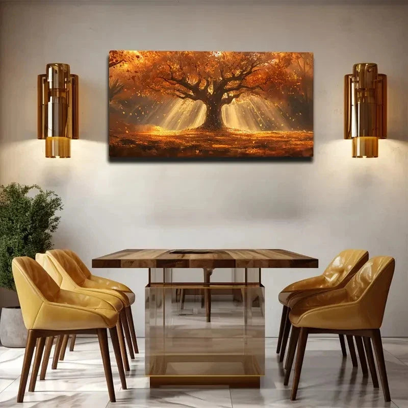 Life Tree Beautiful Nature Wall Art Canvas Office Home Room Framed 80x45cm