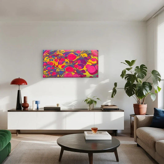 Modern Abstract Paint Swirl Wall Art Canvas Office Home Framed 80x45cm