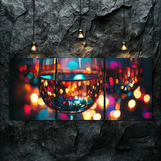 3pcs Colorful Arrangement Bar Exquisite Perfect Wall Art Set Canvas Framed 40x60cm - High Quality Print 100% Australian Made Wall Canvas Ready to Hang