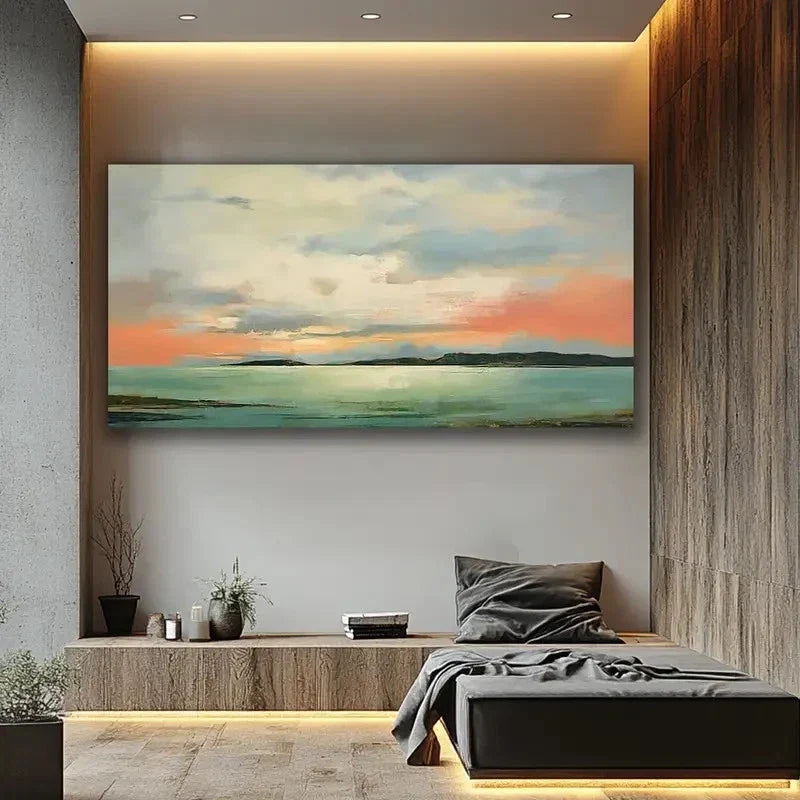Modern Heavy Texture Wall Art canvas office home room framed 120x60cm