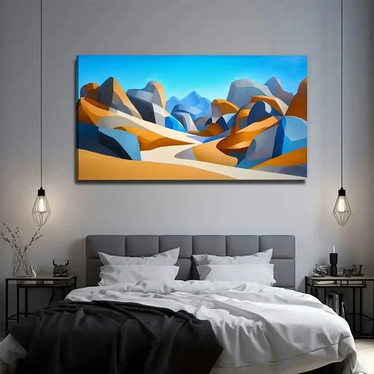 Vibrant Abstract Design Wall Art Canvas Office Home Room Framed 120x60cm