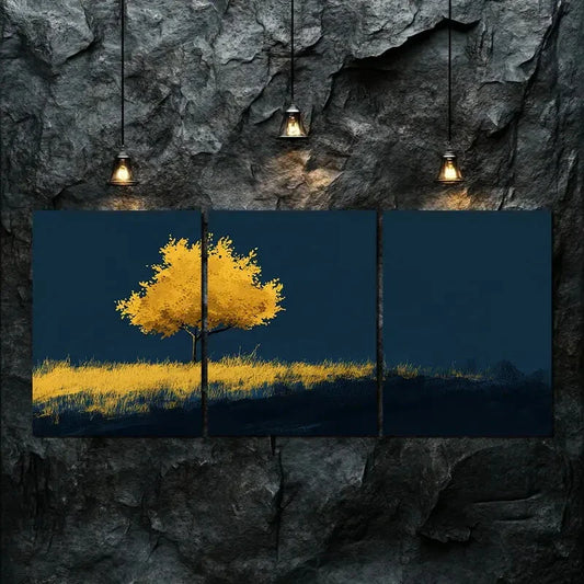 3pcs Stunning Autumn Tree Display Perfect Wall Art Set Canvas Framed 40x60cm - High Quality Print 100% Australian Made Wall Canvas Ready to Hang