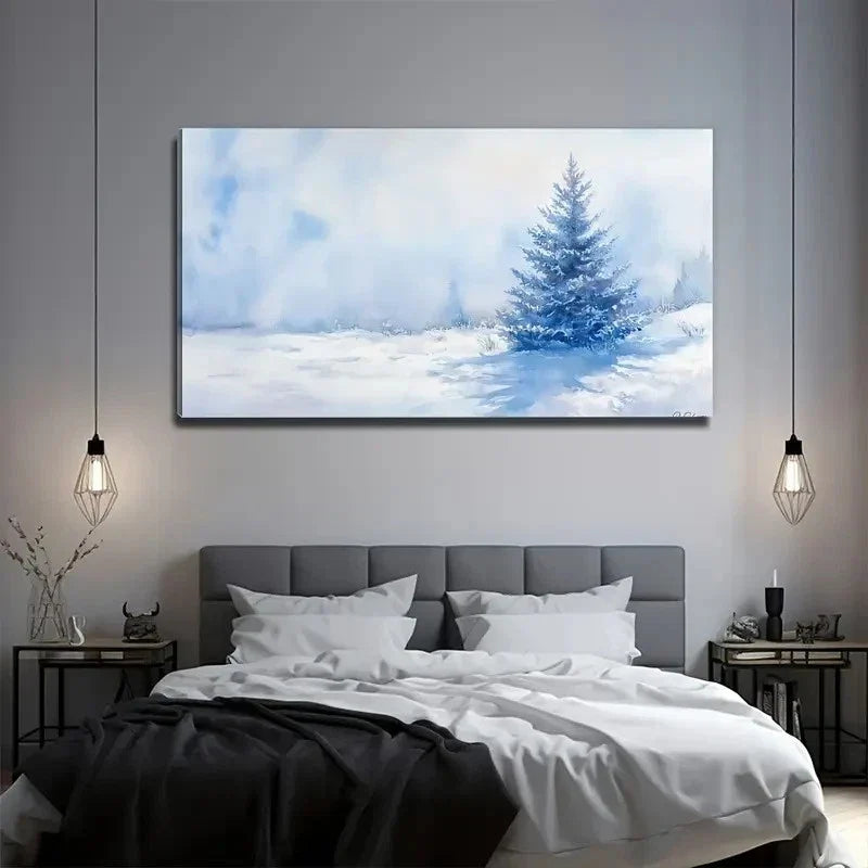 Lone Pine Tree Perfect Wall Art Canvas Office Home Room Framed 80x45cm