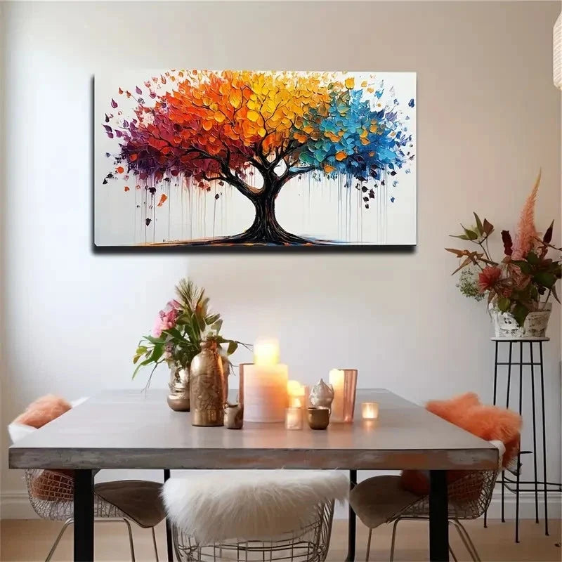 Bohemian Modern Abstract Wall Art canvas office home room framed 120x60cm