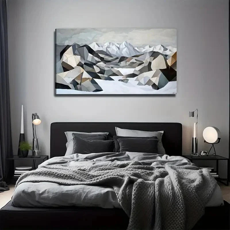 Abstract Stone Mountain Perfect Wall Art Canvas Office Home Room Framed 120x60cm