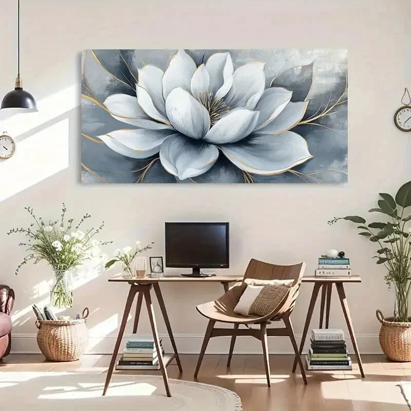Soft Petals Luxurious Elegant Wall Art Canvas Office Home Room Framed 120x60cm