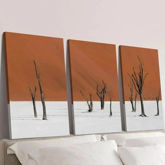 3pcs Simple Tree Decorative Painting Wall Art Set Canvas Framed 40x60cm - High Quality Print 100% Australian Made Wall Canvas Ready to Hang