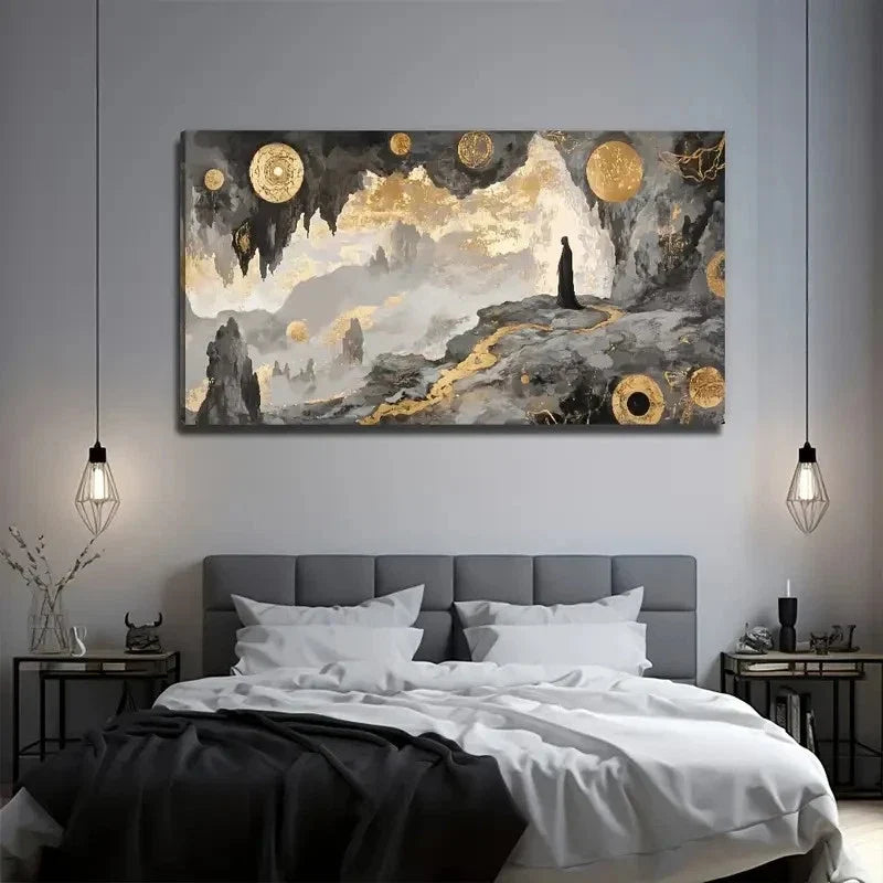 Man In The World Exotic Dark Wall Art Canvas Office Home Room Framed 80x45cm