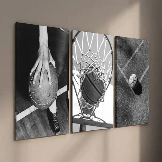 3pcs Basketball Hoop Creative Wall Art Set Canvas Framed 40x60cm - High Quality Print 100% Australian Made Wall Canvas Ready to Hang