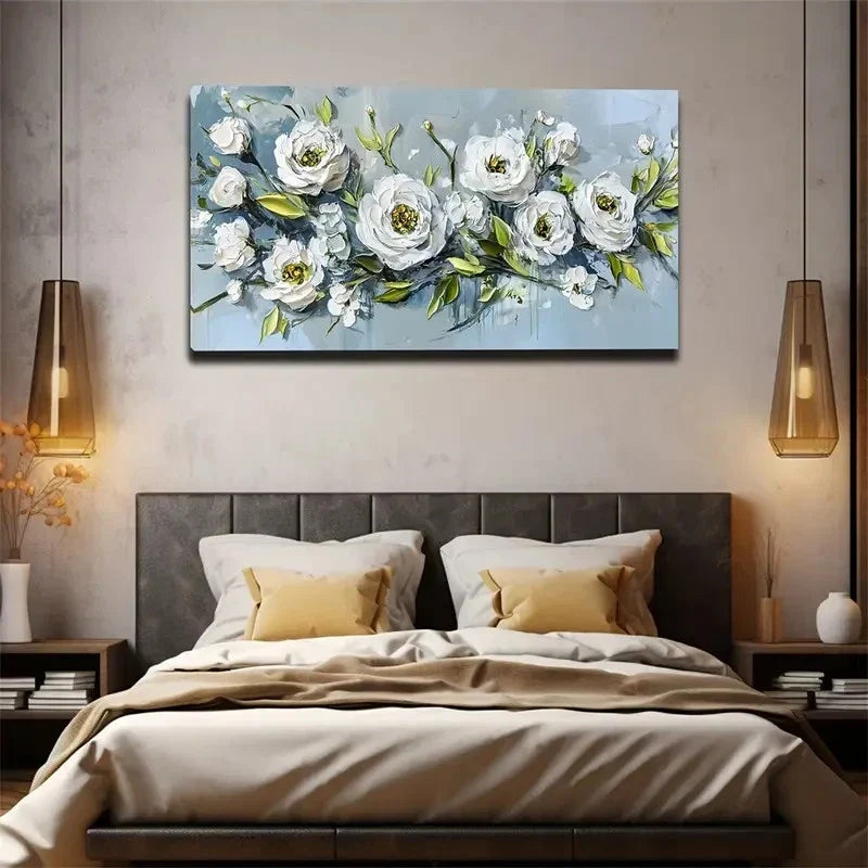 Flowers Bloom On The Branches Wall Art Canvas Office Home Room Framed 120x60cm