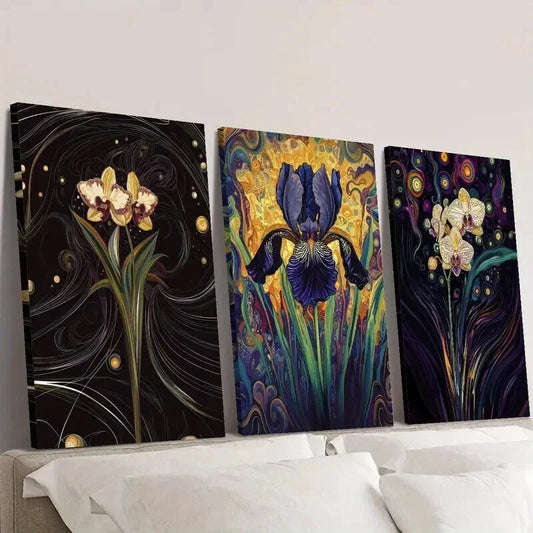 3pcs Bright Tropical Flowers & Exotic Plants Wall Art Set Canvas Framed 40x60cm - High Quality Print 100% Australian Made Wall Canvas Ready to Hang