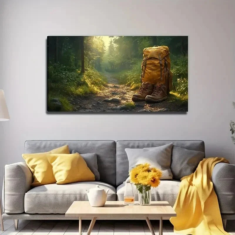 Modern Minimalist Nature Wall Art Canvas Office Home Room Framed 80x45cm