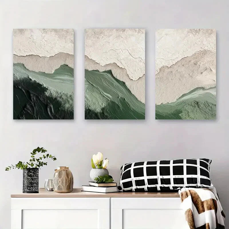 3pcs Modern Boho Desert Landscape Metal Print Ready to Hang Art