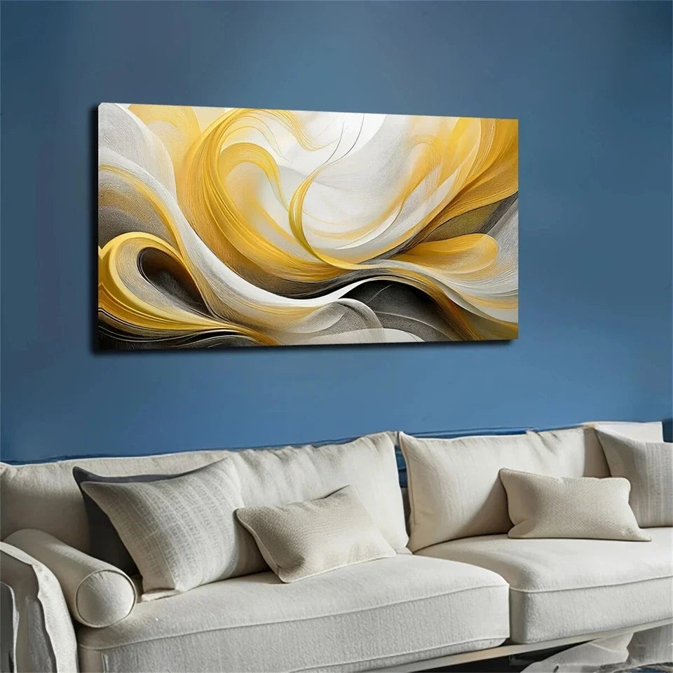 White And Grey Shades Vintage Wall Art Canvas Office Home Room Framed 120x60cm