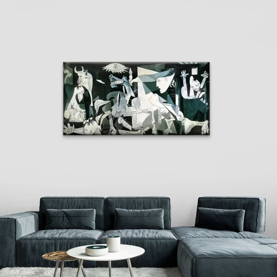 Someones Abstract White Wall Art Canvas Office Home Room Framed 80x45cm