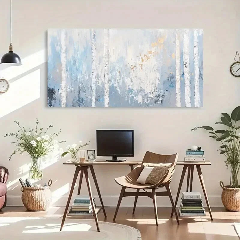 Golden Accents Lines Design Wall Art Canvas Office Home Room Framed 120x60cm