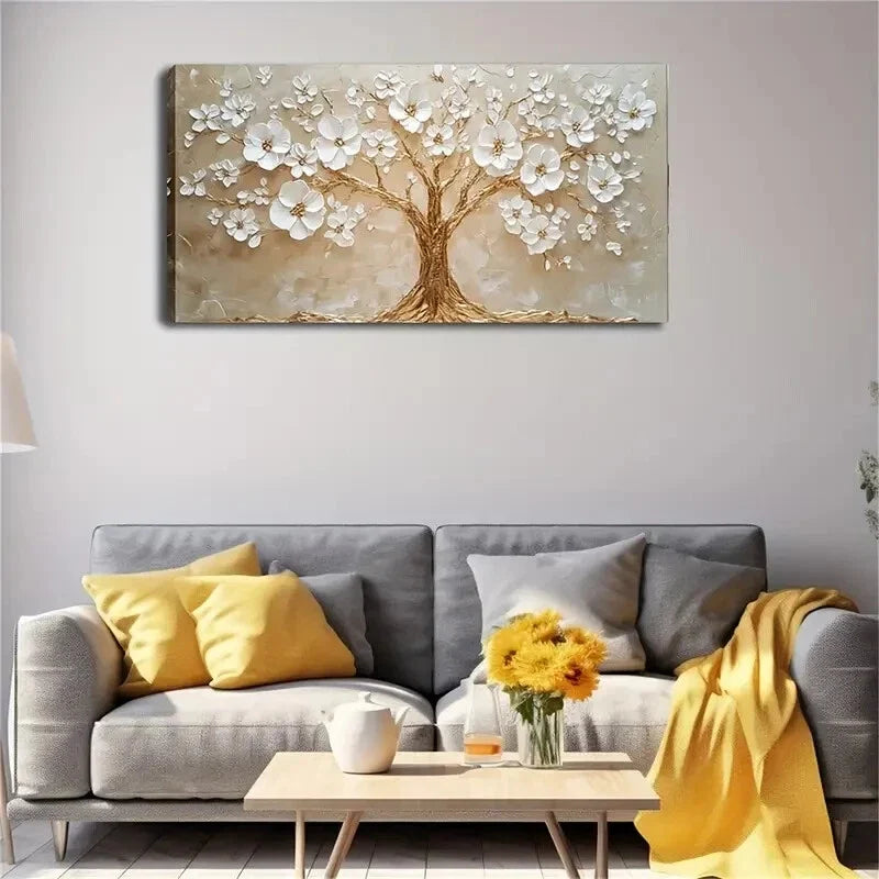 Trunk And Branches Are Golden Wall Art Canvas Office Home Room Framed 120x60cm