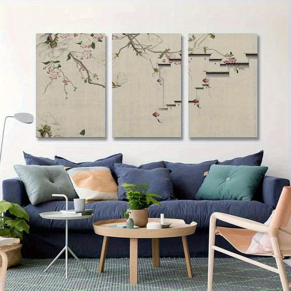 3pcs Atmosphere Mural New Model Metal Print Ready to Hang Art