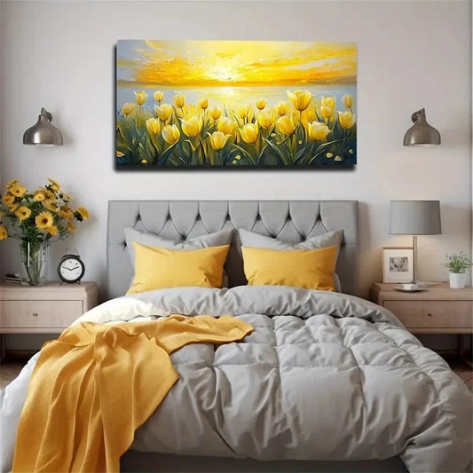 A Vast Sea Surface Suitable Wall Art Canvas Office Home Room Framed 120x60cm