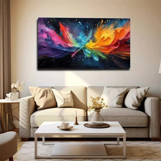 Vibrant Cosmic Colors Wall Art Canvas Office Home Room Framed 120x60cm