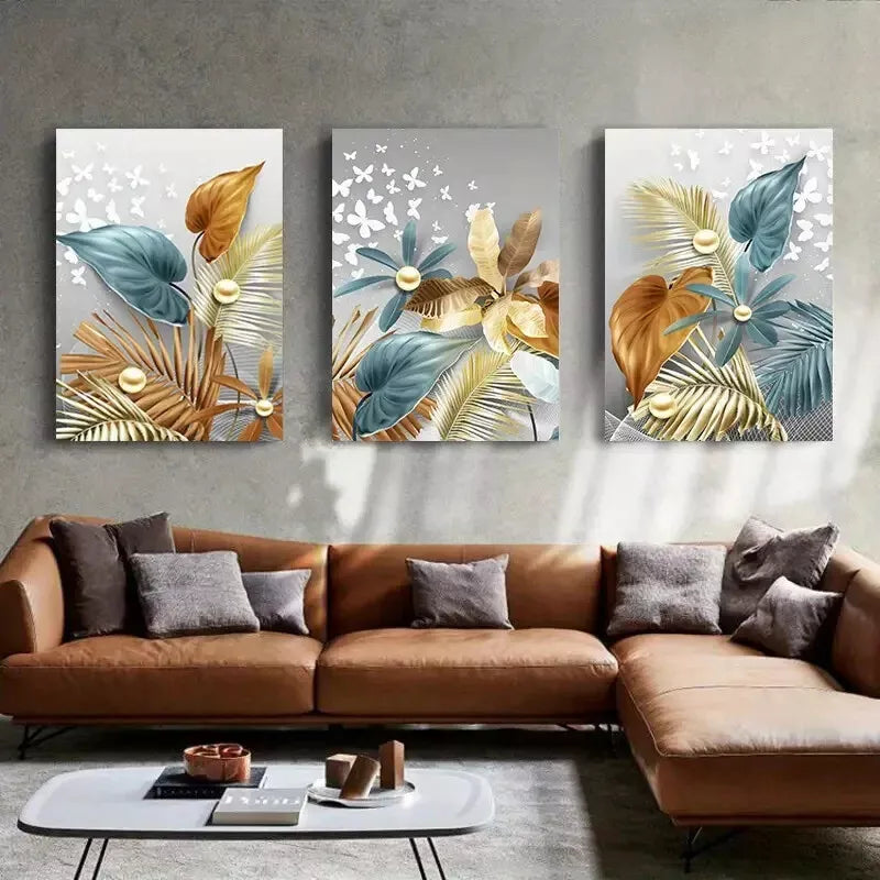 3pcs Luxury Butterfly Art Canvas Framed 40x60cm - High Quality Print 100% Australian Made Wall Canvas Ready to Hang