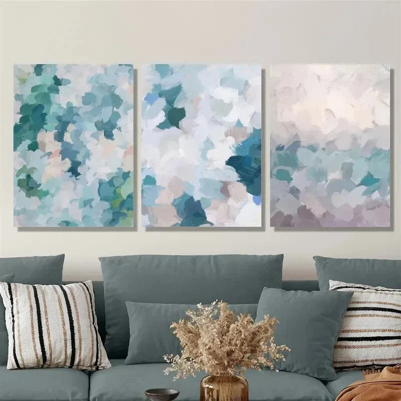 3pcs Color abstract painting Wall Art Set Canvas Framed 40x60cm - High Quality Print 100% Australian Made Wall Canvas Ready to Hang
