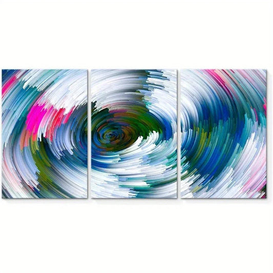 3pcs Gorgeous Petard White Blue Pink Metal Print Ready to Hang Art