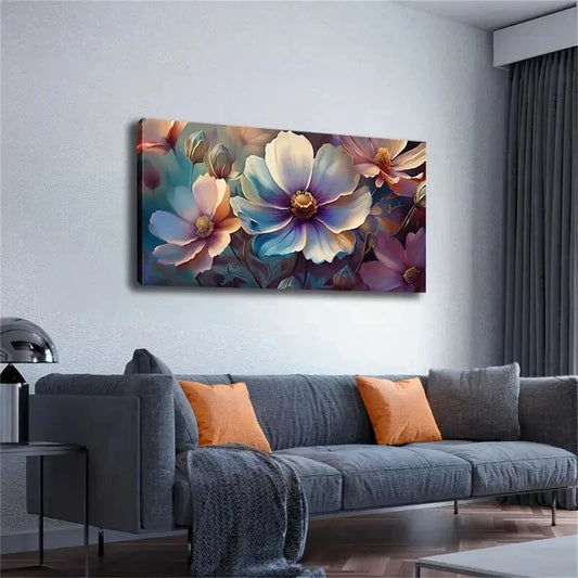 Realistic Delicate Petal Detail Wall Art Canvas Office Home Room Framed 120x60cm