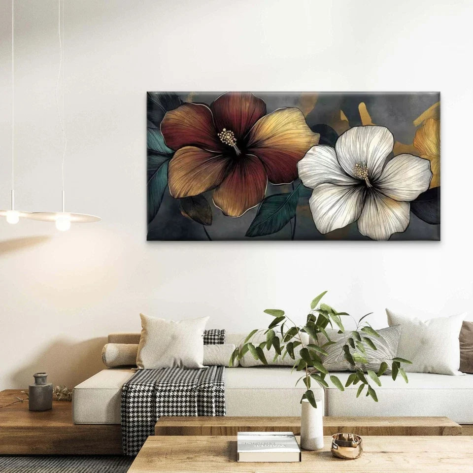 The Midnight Garden's Breath Wall Art Canvas Office Home Room Framed 80x45cm