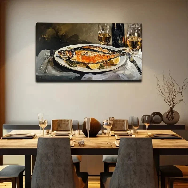 Vivid Modern Bohemian Glasses Wallc Art Canvas Office Home Room Framed 120x60cm