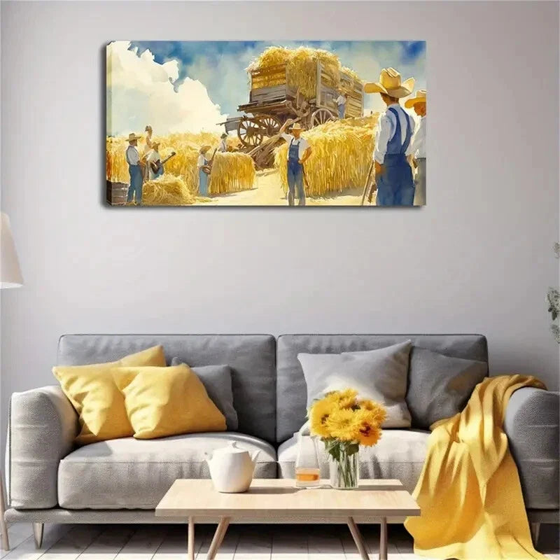 Picture Depicts Joy Bountiful Wall Art Canvas Office Home Room Framed 80x45cm