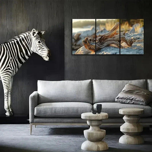 3pcs Modern Beach Landscape Wall Art Set Canvas Framed 40x60cm - High Quality Print 100% Australian Made Wall Canvas Ready to Hang