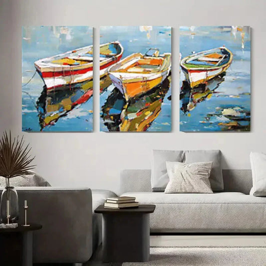 3pcs Vibrant Seascape Coastal Landscape Metal Print Ready to Hang Art