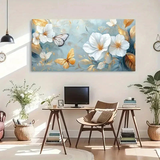Nature-Inspired Accents Wall Art Canvas Office Home Room Framed 120x60cm