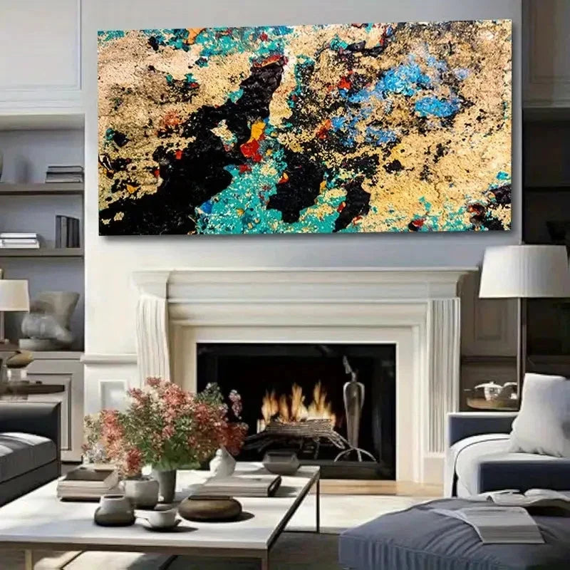 Abstract Peeling Texture Modern Wall Art Canvas Office Home Room Framed 120x60cm