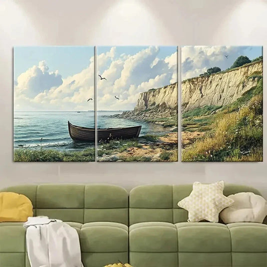 3pcs Norfolk Coast Scenic Landscape Metal Print Ready to Hang Art
