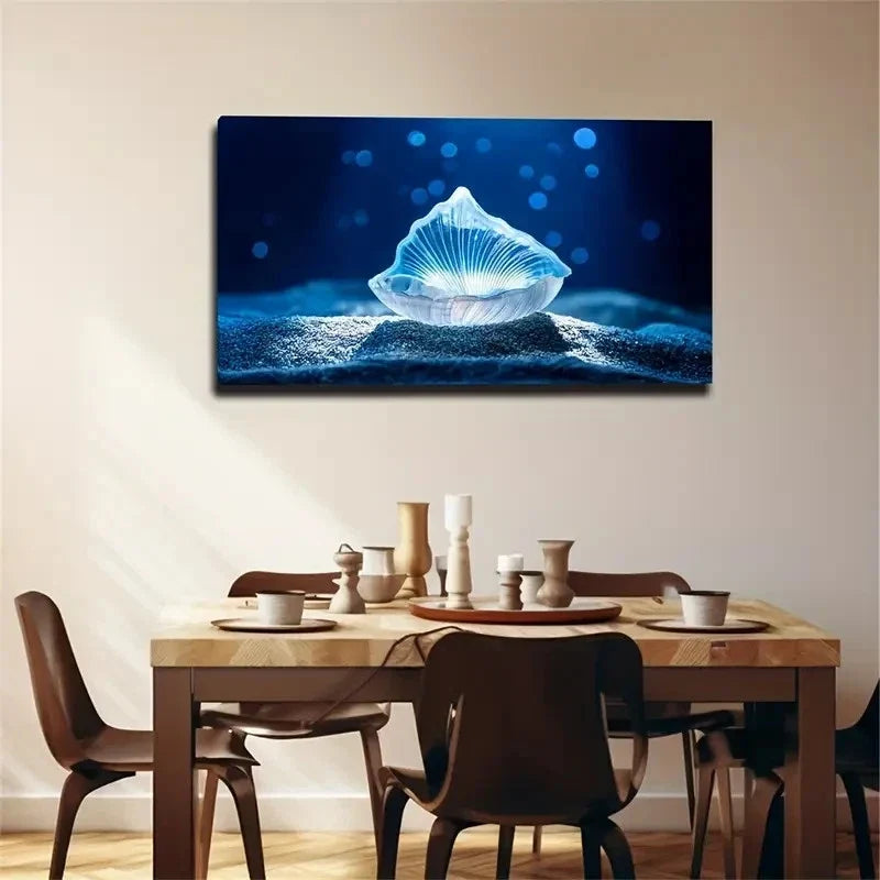Enchanting Translucent Shell Wall Art Canvas Office Home Room Framed 120x60cm