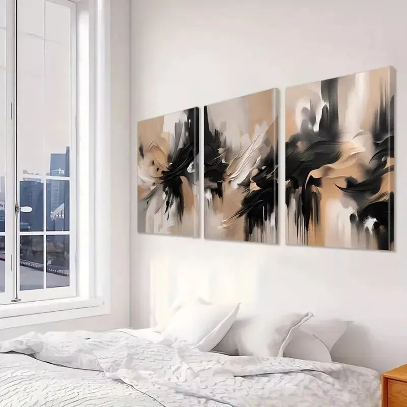 3pcs Abstract Canvas Wall Art Set Canvas Framed 40x60cm - High Quality Print 100% Australian Made Wall Canvas Ready to Hang