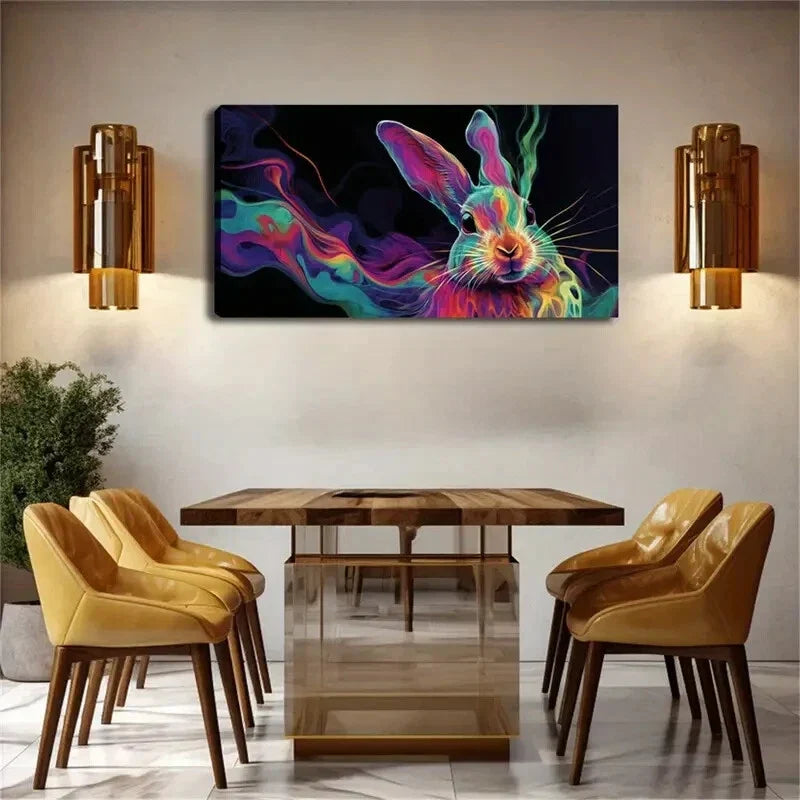 Elegant Rabbit Modern Décor Wall Art Canvas Office Home Room Framed 120x60cm