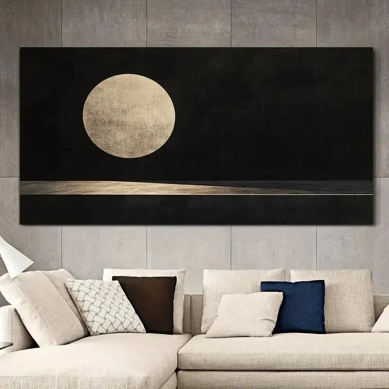 Minimalist Moonlight Scenery Wall Art Canvas Office Home Room Framed 120x60cm