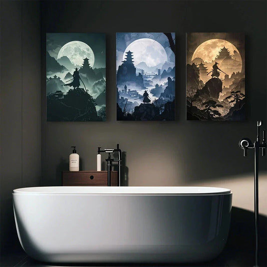 3pcs Hero Climbing Mountain Peak Metal Print Ready to Hang Art