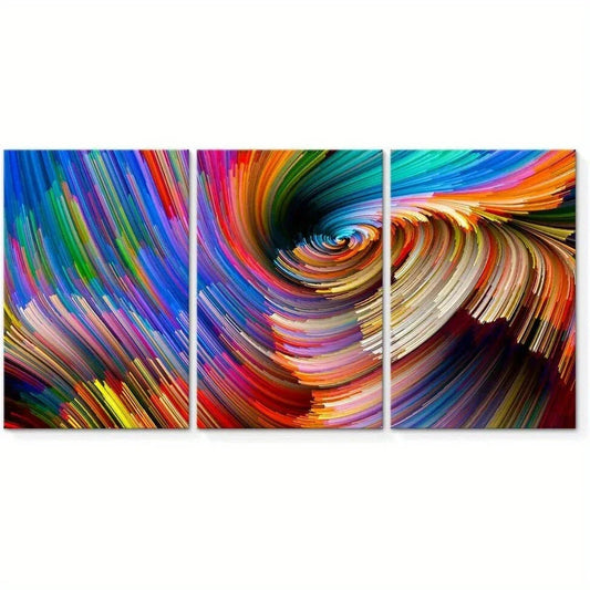3pcs Gorgeous Petard Paintings Colourful Metal Print Ready to Hang Art