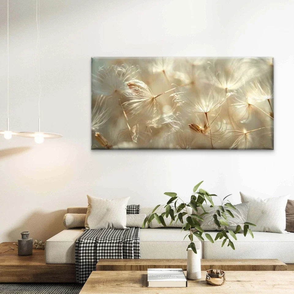 Golden Whispers of the Wind Wall Art Canvas Office Home Room Framed 80x45cm