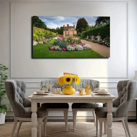 Roses And Wildflowers Wall Art Canvas Office Home Room Framed 120x60cm