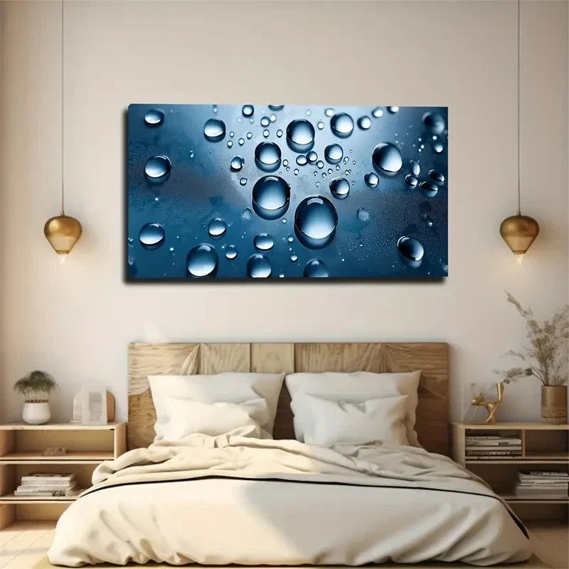 Crystal Clear Water Wall Art Canvas Office Home Room Framed 80x45cm