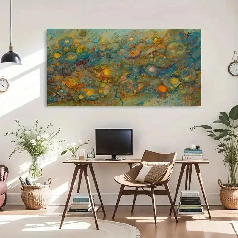 Abstract Colorful Modern Wall Art Canvas Office Home Room Framed 120x60cm