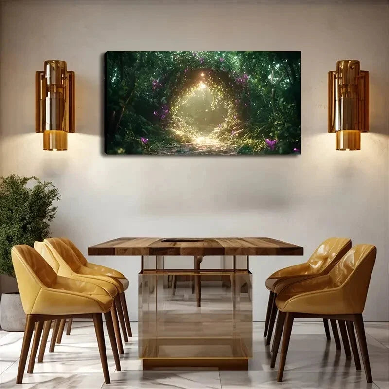 Surrounded By Green Plants Wall Art Canvas Office Home Room Framed 120x60cm